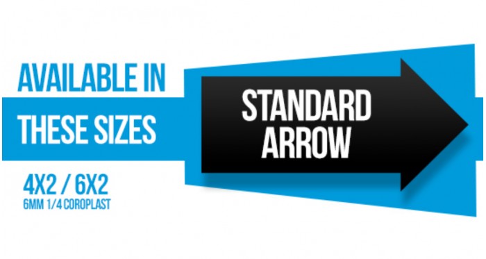 Standard Arrow Coroplast 6MM 1/4